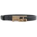 ETRO logo-buckle leather belt - Black