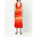Proenza Schouler tie-dye print knitted dress - Orange