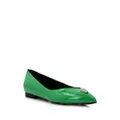 Philipp Plein Skull-charm ballerina shoes - Green