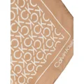 Calvin Klein logo-monogram silk scarf - Neutrals