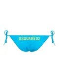 Dsquared2 logo-print bikini bottoms - Blue