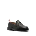 Thom Browne pebbled leather penny loafers - Black