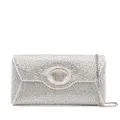 Versace La Medusa crystal envelope clutch - Silver
