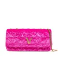 Versace Virtus velvet shoulder bag - Pink