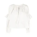 Ulla Johnson tie-front puff-sleeve blouse - White
