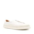 Jil Sander leather flatform sneakers - White