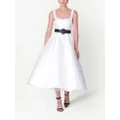 Carolina Herrera patterned-jacquard midi-dress - White