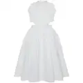 Alexander McQueen sleeveless cut-out flared dress - White