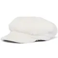 Prada shearling newsboy cap - White
