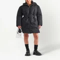 Prada Re-Nylon hooded down coat - Black