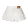 Haikure high-waisted denim shorts - White