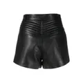 Philipp Plein zipper-detail leather shorts - Black