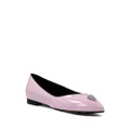 Philipp Plein Skull-charm ballerina shoes - Purple