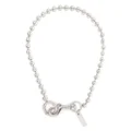 Balenciaga Skate clasp-charm necklace - Silver