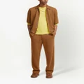 Zegna cotton-cashmere knitted track pants - Brown