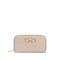 Ferragamo Gancini-plaque leather purse - Neutrals