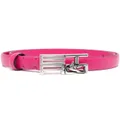 ETRO logo-buckle leather belt - Pink
