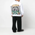 Philipp Plein Hawaii-print hoodie - White