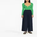 Stella McCartney cut-out ribbed knitted top - Green