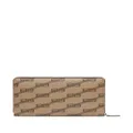 Balenciaga BB monogram coated canvas wallet - Brown