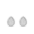 Boucheron 18kt white gold Serpent Bohème diamonds XS motif teardrop stud earrings - Silver