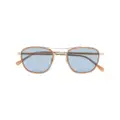 Garrett Leight tinted square-frame sunglasses - Neutrals
