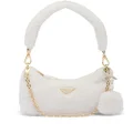 Prada Re-Edition shearling mini bag - White