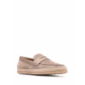Tod's woven-trim penny loafers - Neutrals