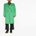 Stella McCartney double-breasted wool coat - Green