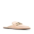 Tod's logo-plaque leather mules - Neutrals