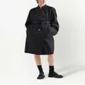 Prada Re-Nylon double-breasted raincoat - Black