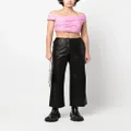 Dsquared2 pleated off-shoulder cropped top - Pink