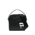 Karl Lagerfeld logo-plaque detail tote bag - Black
