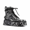 Dsquared2 graphic-print lace-up boots - Black