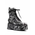 Dsquared2 graphic-print lace-up boots - Black