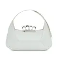 Alexander McQueen Jewelled Hobo leather tote bag - White