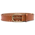 ISABEL MARANT woven-edge buckle belt - Brown