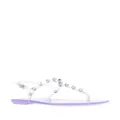 Sergio Rossi 15mm crystal-embellished open-toe sandals - Purple
