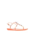 Sergio Rossi crystal-embellished 15mm sandals - Orange