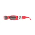 Balenciaga Eyewear Dynasty rectangle-frame sunglasses - Red