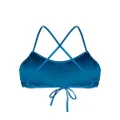 Calvin Klein ribbed-detail bandeau bikini top - Blue