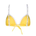 Calvin Klein logo-print strap bikini top - Yellow