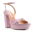Aquazzura 65mm crystal-embellished platform sandals - Pink
