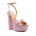 Aquazzura 65mm crystal-embellished platform sandals - Pink
