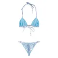 Alessandra Rich daisy-print bikini - Blue