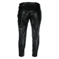 DKNY slim-cut faux leather trousers - Black
