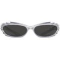 Balenciaga Eyewear Spike rectangle-frame sunglasses - Silver
