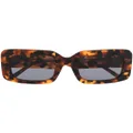 Linda Farrow x The Attico tortoiseshell-effect sunglasses - Brown