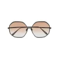 Linda Farrow hexagonal tinted sunglasses - Grey