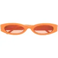 Linda Farrow x The Attico Berta rectangle-frame sunglasses - Orange